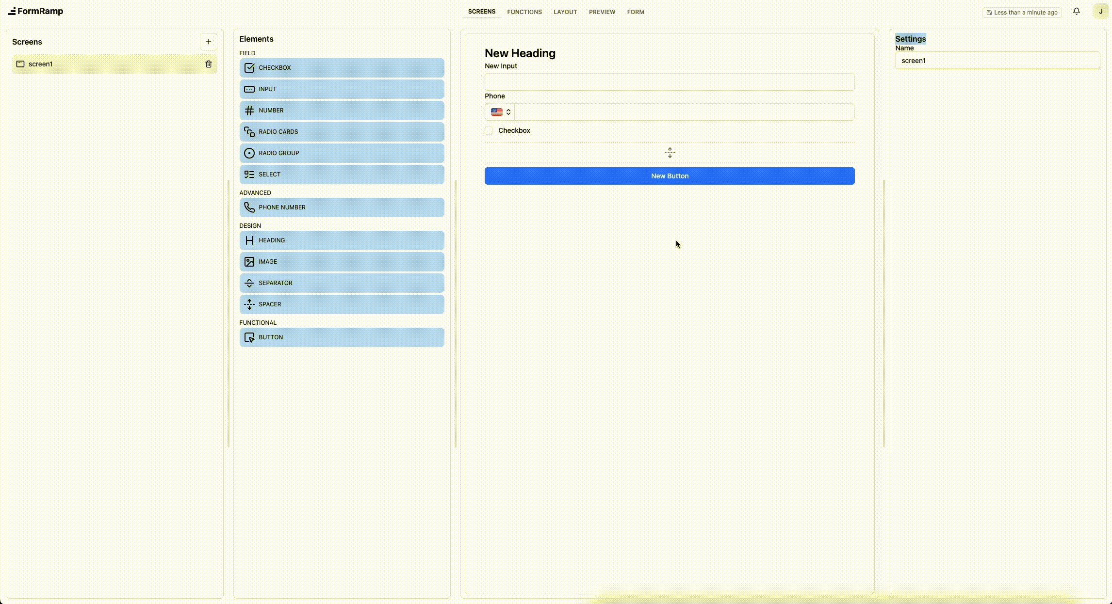 Settings section demo
